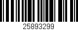 Código de barras (EAN, GTIN, SKU, ISBN): '25893299'