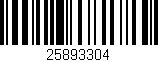 Código de barras (EAN, GTIN, SKU, ISBN): '25893304'