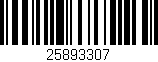 Código de barras (EAN, GTIN, SKU, ISBN): '25893307'