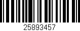 Código de barras (EAN, GTIN, SKU, ISBN): '25893457'