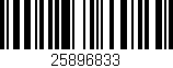 Código de barras (EAN, GTIN, SKU, ISBN): '25896833'