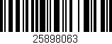 Código de barras (EAN, GTIN, SKU, ISBN): '25898063'