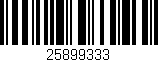 Código de barras (EAN, GTIN, SKU, ISBN): '25899333'