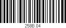 Código de barras (EAN, GTIN, SKU, ISBN): '258B.04'