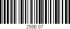 Código de barras (EAN, GTIN, SKU, ISBN): '258B.07'