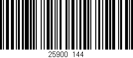 Código de barras (EAN, GTIN, SKU, ISBN): '25900/144'