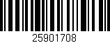 Código de barras (EAN, GTIN, SKU, ISBN): '25901708'