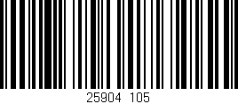 Código de barras (EAN, GTIN, SKU, ISBN): '25904/105'