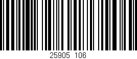 Código de barras (EAN, GTIN, SKU, ISBN): '25905/106'
