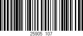 Código de barras (EAN, GTIN, SKU, ISBN): '25905/107'