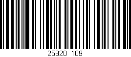 Código de barras (EAN, GTIN, SKU, ISBN): '25920/109'