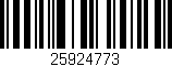 Código de barras (EAN, GTIN, SKU, ISBN): '25924773'