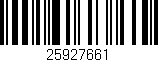 Código de barras (EAN, GTIN, SKU, ISBN): '25927661'
