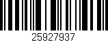 Código de barras (EAN, GTIN, SKU, ISBN): '25927937'