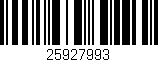Código de barras (EAN, GTIN, SKU, ISBN): '25927993'