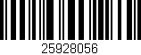 Código de barras (EAN, GTIN, SKU, ISBN): '25928056'