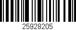 Código de barras (EAN, GTIN, SKU, ISBN): '25928205'