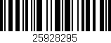Código de barras (EAN, GTIN, SKU, ISBN): '25928295'