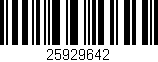 Código de barras (EAN, GTIN, SKU, ISBN): '25929642'