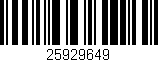 Código de barras (EAN, GTIN, SKU, ISBN): '25929649'