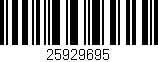 Código de barras (EAN, GTIN, SKU, ISBN): '25929695'