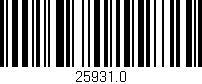 Código de barras (EAN, GTIN, SKU, ISBN): '25931.0'