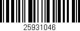Código de barras (EAN, GTIN, SKU, ISBN): '25931046'