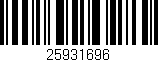 Código de barras (EAN, GTIN, SKU, ISBN): '25931696'