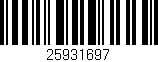 Código de barras (EAN, GTIN, SKU, ISBN): '25931697'