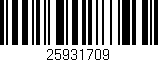 Código de barras (EAN, GTIN, SKU, ISBN): '25931709'