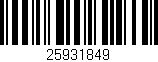 Código de barras (EAN, GTIN, SKU, ISBN): '25931849'