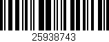 Código de barras (EAN, GTIN, SKU, ISBN): '25938743'