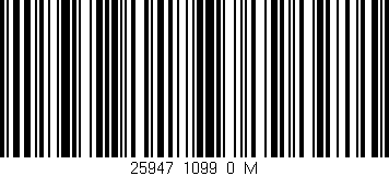 Código de barras (EAN, GTIN, SKU, ISBN): '25947_1099_0_M'
