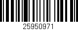 Código de barras (EAN, GTIN, SKU, ISBN): '25950971'