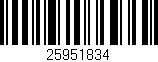 Código de barras (EAN, GTIN, SKU, ISBN): '25951834'