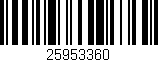 Código de barras (EAN, GTIN, SKU, ISBN): '25953360'
