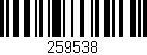 Código de barras (EAN, GTIN, SKU, ISBN): '259538'