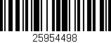 Código de barras (EAN, GTIN, SKU, ISBN): '25954498'