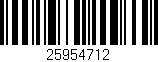 Código de barras (EAN, GTIN, SKU, ISBN): '25954712'