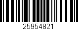 Código de barras (EAN, GTIN, SKU, ISBN): '25954821'