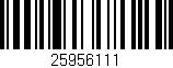 Código de barras (EAN, GTIN, SKU, ISBN): '25956111'