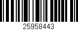 Código de barras (EAN, GTIN, SKU, ISBN): '25958443'