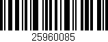 Código de barras (EAN, GTIN, SKU, ISBN): '25960085'