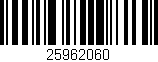 Código de barras (EAN, GTIN, SKU, ISBN): '25962060'