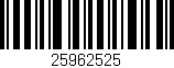 Código de barras (EAN, GTIN, SKU, ISBN): '25962525'
