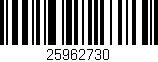 Código de barras (EAN, GTIN, SKU, ISBN): '25962730'