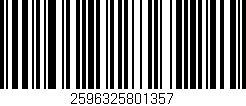 Código de barras (EAN, GTIN, SKU, ISBN): '2596325801357'