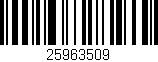 Código de barras (EAN, GTIN, SKU, ISBN): '25963509'