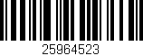 Código de barras (EAN, GTIN, SKU, ISBN): '25964523'