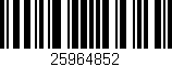Código de barras (EAN, GTIN, SKU, ISBN): '25964852'